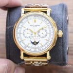 Yellow Gold Patek Philippe Annual Calendar Copy Watches for Men 41mm